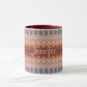 afrikanisches Stammesmuster.monogramm. Tasse (Zentrum)