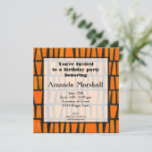 Afrikanisches Stammesmuster-Party Einladung (Stehend Vorderseite)