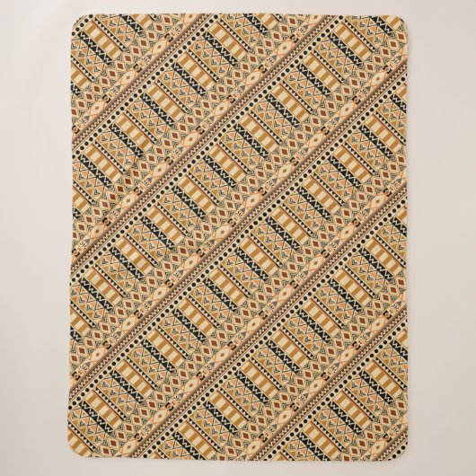 Afrikanisches Stammesmuster Sherpadecke (Vorderseite)
