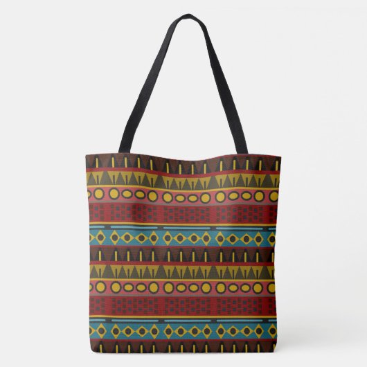 Afrikanisches Stammesmuster Tasche (Rückseite)