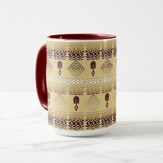 afrikanisches Stammesmuster Tasse (Vorderseite Links)
