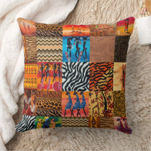 Afrikanisches Stammesmuster zum Thema Wurfkissen