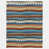 Afrikanisches Stammetmuster Fleece Blanket (Vorderseite)
