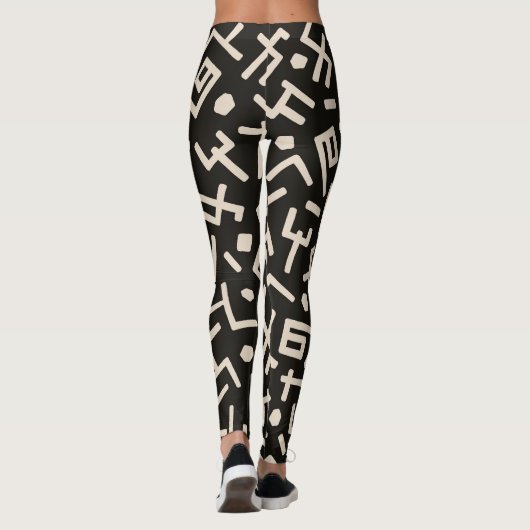 Afrikanisches Stilmuster Leggings (Rückseite)