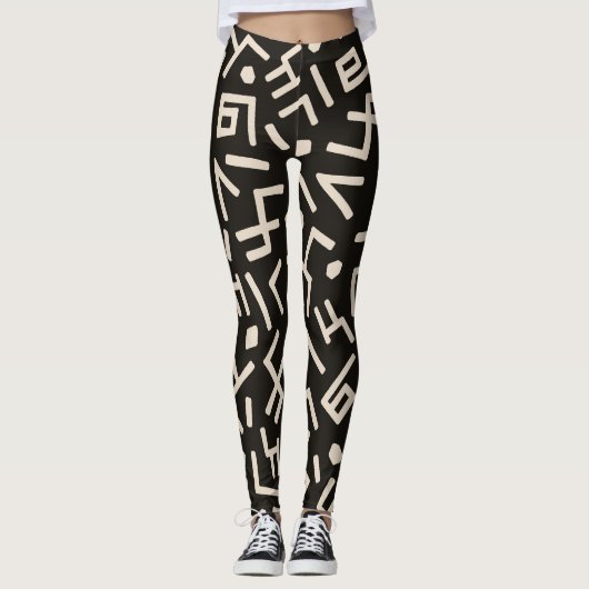Afrikanisches Stilmuster Leggings (Vorderseite)