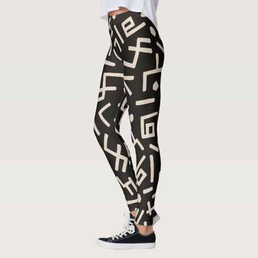 Afrikanisches Stilmuster Leggings (Links)