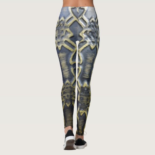 afrikanisches Stoffmuster Leggings (Rückseite)