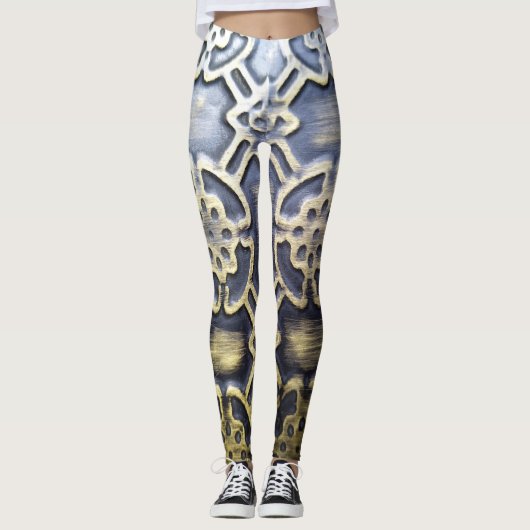 afrikanisches Stoffmuster Leggings (Vorderseite)