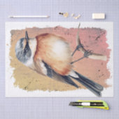 Afrikanisches Stonechat-Vogelgewebe Seidenpapier (Handwerk)