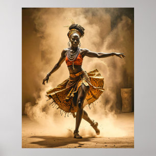 Afrikanisches Tänzerposter Poster