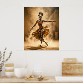 Afrikanisches Tänzerposter Poster (Küche)