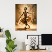 Afrikanisches Tänzerposter Poster (Heimbüro)