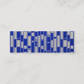 Afrikanisches Textilinspiriertes abstraktes - V2 Mini Visitenkarte (Rückseite)