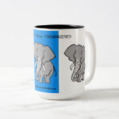 Afrikanisches Tier - Coole ELEPHANT - Wildtiere - Zweifarbige Tasse (VorderseiteRechts)