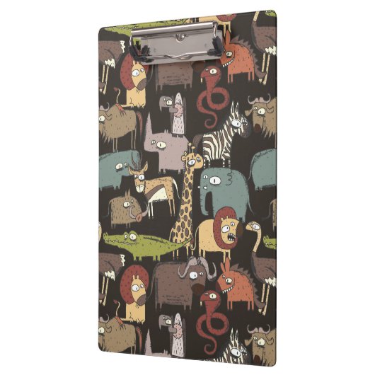 Afrikanisches Tier-Muster Klemmbrett (Links)