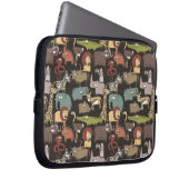 Afrikanisches Tier-Muster Laptopschutzhülle (Vorne Rechts)