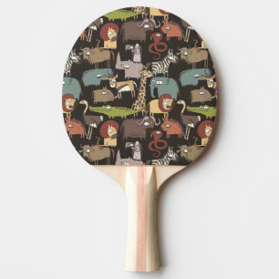 Afrikanisches Tier-Muster Tischtennis Schläger