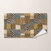 Afrikanisches Tierdruck-Patchwork-Design-Handtuch- Badhandtuch Set (Handtuch)