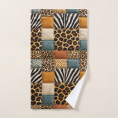 Afrikanisches Tierdruck-Patchwork-Design-Handtuch- Badhandtuch Set (Handtuch)