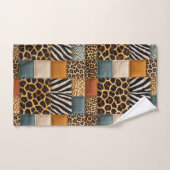 Afrikanisches Tierdruck-Patchwork-Design-Handtuch- Badhandtuch Set (Handtuch)