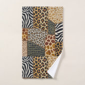 Afrikanisches Tierdruck-Patchwork-Design-Handtuch- Badhandtuch Set (Handtuch)