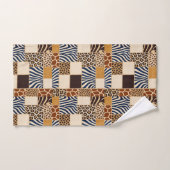 Afrikanisches Tierdruck-Patchwork-Design-Handtuch- Badhandtuch Set (Handtuch)