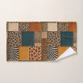 Afrikanisches Tierdruck-Patchwork-Design-Handtuch- Badhandtuch Set (Handtuch)