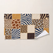 Afrikanisches Tierdruck-Patchwork-Design-Handtuch- Badhandtuch Set (Handtuch)