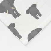 Afrikanisches Tiermodell mit Vorder- und Rückseite Fleecedecke (Ecke)