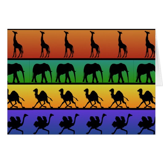 Afrikanisches Tiermuster (Vorderseite (Horizontal))