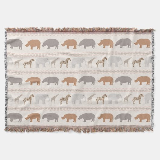 Afrikanisches Tiermuster 1 Decke (Vorderseite)