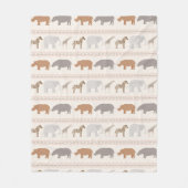 Afrikanisches Tiermuster 1 Fleecedecke (Vorderseite)
