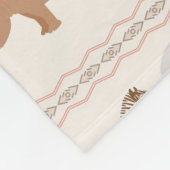 Afrikanisches Tiermuster 1 Fleecedecke (Ecke)