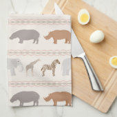 Afrikanisches Tiermuster 1 Geschirrtuch (Viertel Falte)