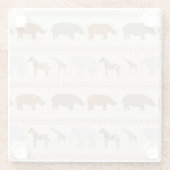 Afrikanisches Tiermuster 1 Glasuntersetzer (Rückseite)