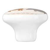 Afrikanisches Tiermuster 1 Keramikknauf (Seitenansicht)