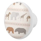 Afrikanisches Tiermuster 1 Keramikknauf (Rechts)