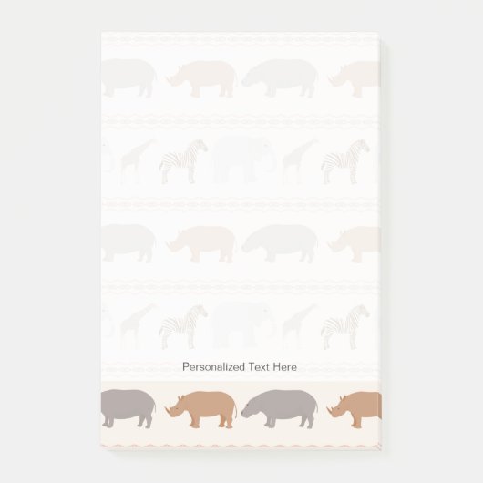 Afrikanisches Tiermuster 1 Post-it Klebezettel (Vorderseite)