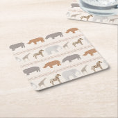 Afrikanisches Tiermuster 1 Rechteckiger Pappuntersetzer (angewinkelt)