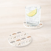 Afrikanisches Tiermuster 1 Sandstein Untersetzer (Seite)