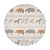 Afrikanisches Tiermuster 1 Schneidebrett (Vorderseite)