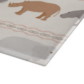 Afrikanisches Tiermuster 1 Schneidebrett (Ecke)