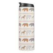 Afrikanisches Tiermuster 1 Thermosbecher (Nach rechts gedreht)