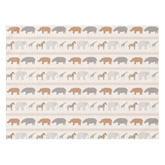 Afrikanisches Tiermuster 1 Tischdecke (Vorderseite (Horizontal))
