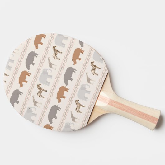 Afrikanisches Tiermuster 1 Tischtennis Schläger (Seitenansicht)
