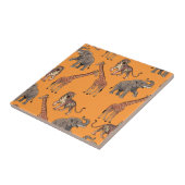 Afrikanisches Tiermuster Fliese (Seite)