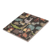 Afrikanisches Tiermuster Fliese (Seite)