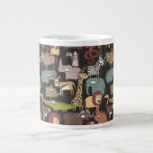 Afrikanisches Tiermuster Jumbo-Tasse (Vorderseite)