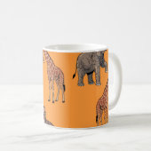 Afrikanisches Tiermuster Kaffeetasse (VorderseiteRechts)