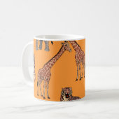 Afrikanisches Tiermuster Kaffeetasse (Vorderseite Links)